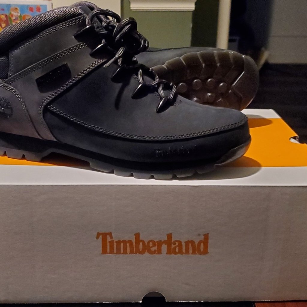 Men's Timberland Euro Sprint Mid Hiker Black Nubuck. Tb0a1kac015